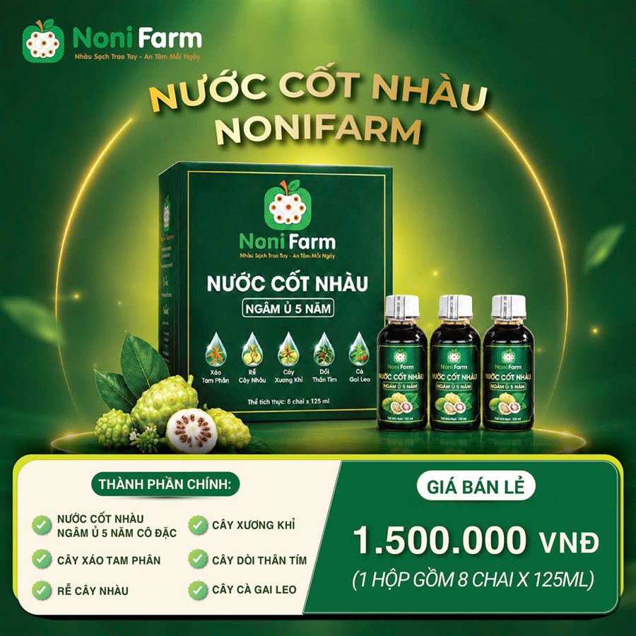 Nước Cốt Nhàu Noni Farm Ngâm Ủ 5 Năm